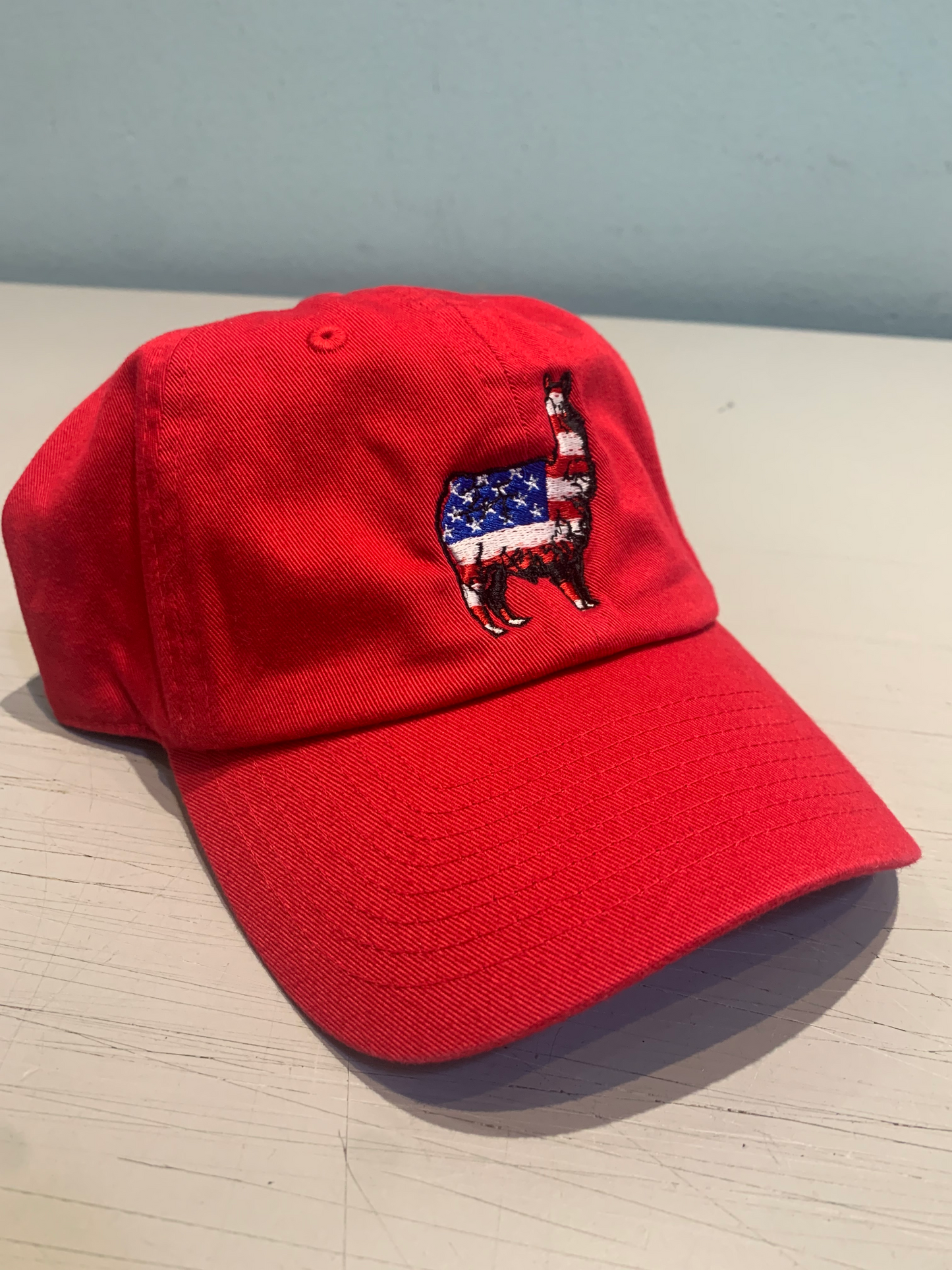 USA Llama Hat Red